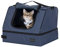 PETSFIT Travel Litter Box for Cats - Removable and Washable 2-Layer Leak-Proof Lining, Scratch-Resistant Fabric with Sturdy Support Frame, Cat Collapsible & Travel Litter Box, Lightweight Blue