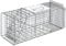 Outsunny Trampa para Animales Vivos Plegable 66x24x30,5 cm Jaula de Captura de Alambre con Puerta y Asa para Conejos Ratas Roedores Plata