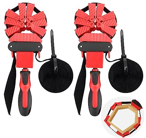 Tenditore per nastro con morsetto per angolo ad angolo retto, tenditore per angolo con cinturino in nylon da 6 m Morsetto per angolo Morsetto per nastro per cornice, cassetto