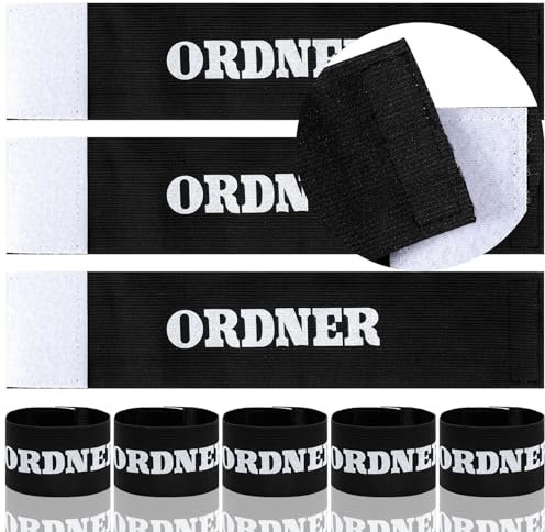 jiawaggag 10 Stück armbinde Ordner armbinde Klett ordnerbinden schwarz armbinden Set Binde Armband Spiel und Trainingsausrüstung Zubehör