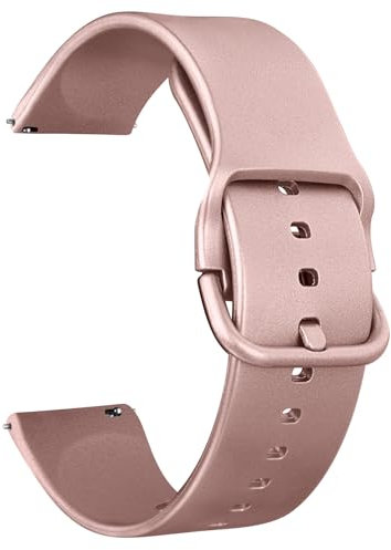 Mugust Correa de Repuesto 20mm para Reloj Inteligente Smartwatch,liberación Rápida de Silicona Suaves para 20mm Reloj para Hombre y Mujer(Oro rosa)