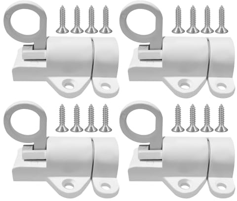 2/4 Pièces Verrou Porte à Rebond, Loquets à Ressort en Aluminium, Serrure Coulissants Automatique avec Vis de Montage pour Placards, Portail, Fenêtre, Armoire, Clôture