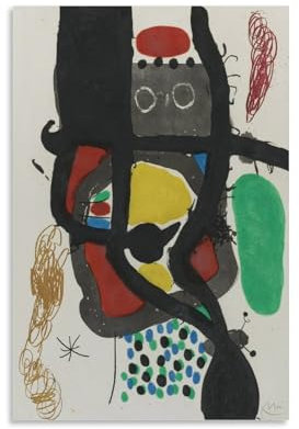 GOORAL Joan Miro Malerwerk Nr. 3, Poster, Kunstdruck, Wandfoto, Farbe, hängendes Bild, Familienschlafzimmer, Dekoration, 20 x 30 cm