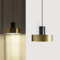 ouglres Hängelampe Gold,Lampe Wohnzimmer Hängeleuchte Holz,ø25cm Metall Lampenschirm Hängelampe,E27 Industrie Pendelleuchte 1 Flammig Für Küche,Esszimmer,Bar,Höhenverstellbar,Schlafzimmer Lampe