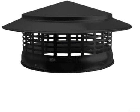 Edelstahl-Schornsteinhaube, Vogelschutz, Netzschutz, Rauchrohr-Abdeckung, Regen, Schnee, Regenschirm, Kappe, Entlüftungsrohr, Ende, schwarz, rostbeständig, 75 mm, 110 mm, 160 mm, 200 mm, für