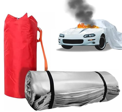 Manta de emergencia contra incendios para coche, silicona de doble cara, extintor grande para seguridad de accidentes, conflagración de supervivencia