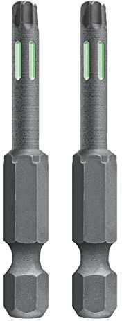 kwb 2 Bits Torsion 122340 (TQ 60 Stahl, Torsionszone, ISO 1173, Antrieb C6.3), L: 50 Mm, Torx 40