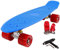 FunTomia 57cm Mini-Board Skateboard mit oder ohne LED Leuchtrollen inkl. Aluminium Truck, ABEC-9 Kugellager und T-Tool (Blau)