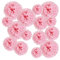 Easy Joy 15 Stück Rosa SeidenpapierPompons,Tissue Hängedekoration Papier Pompoms für Hochzeit,Tischdeko,Taufe,Geburtstag,Kommunion,Valentinstag,Muttertag,Baby Shower,Gartenparty Party Deko