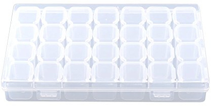 Pillenbox 28 Fächer transparent für Reisen und Medikamentenaufbewahrung | Transparente Pillenbox mit 28 verstellbaren Fächern für Reisen Leicht, kompakt
