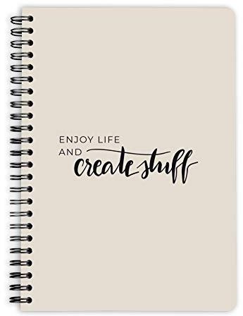 purepaper Notizblock | Notizbuch | Spiralblock | Bullet Journal | Create Stuff, DIN A5, Softcover, 120g, gepunket, dotted, punktkariert, dot grid, 120 Seiten