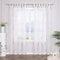 SCHOAL Transparente Gardine Schal mit Schlaufen Modern Vorhang Voile Wellen Muster 1 Stück BxH 140x225cm Bunt