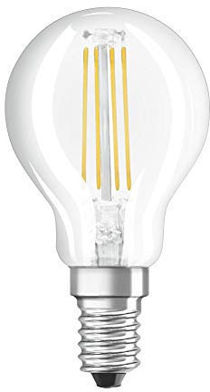 OSRAM STAR+ Filament LED Lampe mit E14 Sockel, Warmweiss (2700K) oder Kaltweiss (4000K) per Klick einstellbar, Active & Relax, Tropfenform, 4W, Ersatz für 40W-Glühbirne