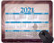 2021 Kalender Mauspad, Monk Angel Pray Mauspads