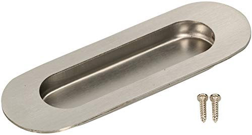 KOTARBAU® Edelstahl Muschelgriff 120x40x9 mm Oval Schiebetür Einlassgriff Oval Schiebetürgriff versenkt Schiebetürmuschel Griffmulde Griffschale Möbelgriff