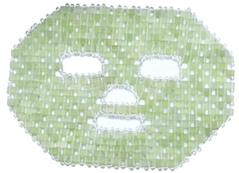 Jade Gesichts Maske, natürliche Jade Stein Gesichts Schlafen Maske Hautpflege Massage Werkzeug für Geschwollene