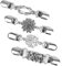 Dadabig 4 Stück Pullover Clips Vintage Pullover Clips Antike Schal Clip Legierung Cardigan Clip Sweater Cardigan Clips Kragen Metallclip Schal verschlüsse für jacken Kleidung Bluse Strickjacke