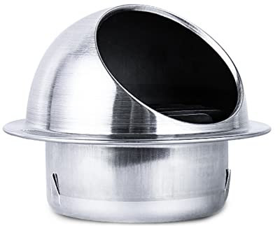 SHUDONGDEN Edelstahl Wetterschutzgitter,Runder Lufthaube,Abluftgitter Lufthaube,Sphere Belüftungsgitterabdeckung Mit Kapuze, Rostfrei Und Langlebig, Abzugshaube,120mm/4.72in