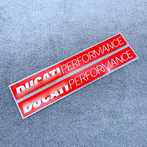 FEMEIN per Ducati Performance Corse Un Set di Adesivi Riflettenti in Vinile per Moto Adesivi per Pedali Laterali Serbatoio Carburante Carena Racing Logo (Color : Reflective 3, Size : 20cm)