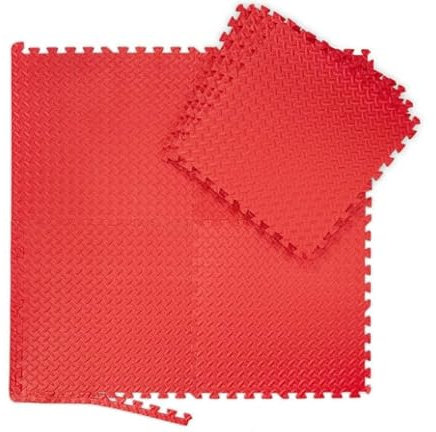PERPETUAL Esterilla Puzzle Gimnasio Protector Suelo Acolchado (18 Piezas de 30x30cm / 6 Piezas de 60x60cm + Bordes) Garaje Piscina Exterior Camping Protector Alfombra Goma EVA Caucho Colchoneta