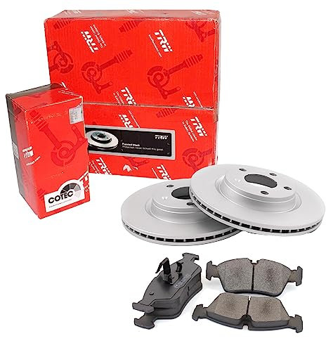 TRW Bremsen Set Bremsscheiben Scheibenbremsen Ø256 belüftet vorne + Bremsbeläge Bremsklötze für UP UP! Load Citigo E-Citigo Mii