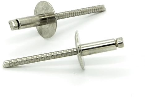 Rivetti a strappo STANDARD Inox A2/Inox A2 Testa Larga 9.5mm 3.2x8 Spessore serrabile 3.0-5.0mm - Confezione da 500 pezzi