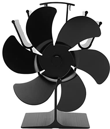 Ventilador Estufa Leña Ventilador Chimenea Leña Ventilador De Estufa De Leña Alimentado por Calor, Pequeño Ventilador De Chimenea De 6 Aspas De Ahorro De Energía para Horno De Leña