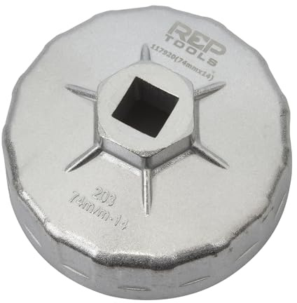 RepTools Ölfilterschlüssel 74mm x 14kant für VW Audi Opel Mercedes Renault | Ölfilterkappe aus Aluminium
