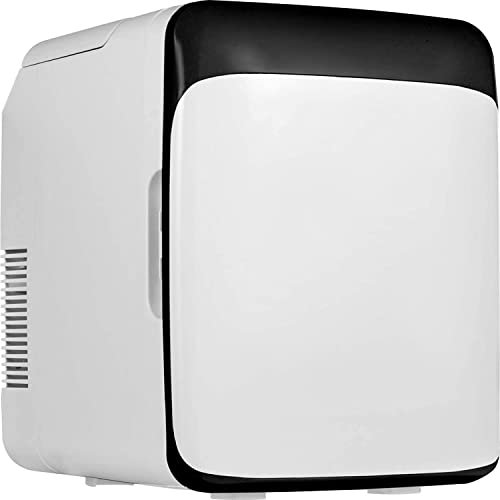 Suuim Mini réfrigérateur, 10 litres, Refroidisseur Portable AC/DC pour Soins de la Peau, réfrigérateur Compact au Look élégant, réfrigérateur de beauté léger pour Chambre à Coucher, Voiture, Bateau