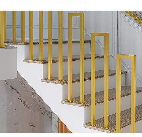 Metall-Handlauf Lattenrost für Terrassendielen Garten, U-förmiger Handlauf passt 1 Stufen, Indoor Outdoor Treppen Geländer, ältere Menschen rutschfeste Sicherheit Eisen Handläufe