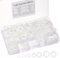PATIKIL Nylon Spacers Assortment, 600Pcs Plastic Spacer M2 M2.5 M3 M4 M5 M6 M8 M10 M12 Spacer Screw Standoff Round Electrical Outlet Spacer Screw Bolts Hardware Receptacle, White