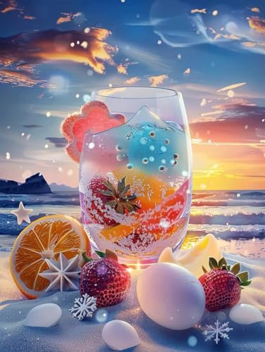 Waxonle Obst Diamond Painting, 5D DIY Diamond Painting Bilder Erdbeere Diamant Painting Erwachsene XXL 30x40cm, Diamond Art Basteln Kinder Stickerei Paintings, Zimmer Deko, Geschenke für Frauen