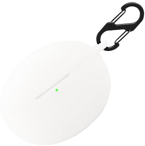 Custodia in silicone per Oppo Enco Free 2 / Enco Free 2i, custodia protettiva antiurto e pelle protettiva per Oppo Enco Free2 / Enco Free2i with Keychain (bianco)