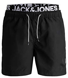 JACK & JONES Aruba Swim Shorts Herren Badehose, Farbe:Schwarz (Black) Solid, Größe:XS