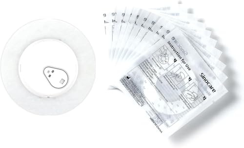 Sinocare Sensor Parches 10 Unidades, Impermeables Sin Alergia, Solo para Sinocare iCan i3 Sensor