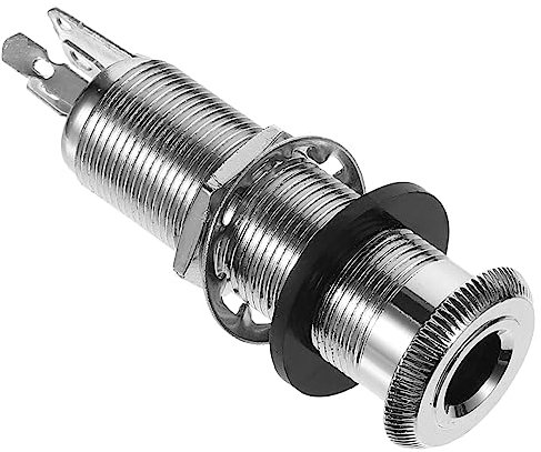 UPKOCH Stereo Jack Adapter to Jack Bass Barrel Cylinder Flush Mount Easy to Install Without Screws