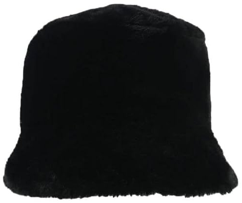 Dents Womens Faux Fur Bucket Hat - Black