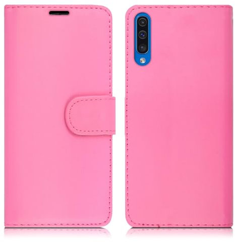 Wallet Case For Samsung Galaxy A50/A50S, Leather Flip Cover With Magnetic Closure Kickstand Card Slots For Galaxy A50/A50S Pink