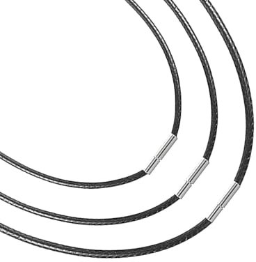 Jatipy 3PCS Leather Necklace Set - Adjustable Waxed Cord Necklaces (45cm, 50cm, 70cm) for Pendants & Charms - Unisex Jewelry Chain - Durable, Stylish & Comfortable for Men & Women