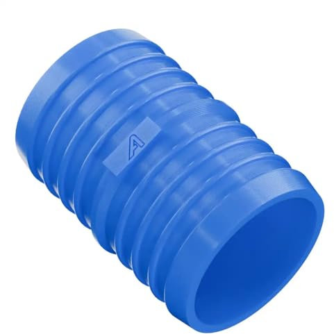 Raccord de tuyau droit en plastique PVC et caoutchouc de silicone Bleu 30 mm