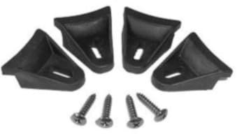 4 SUPPORT EN PLASTIQUE AVEC VIS POUR FIXATION GRILLE HAUT-PARLEURS caissons