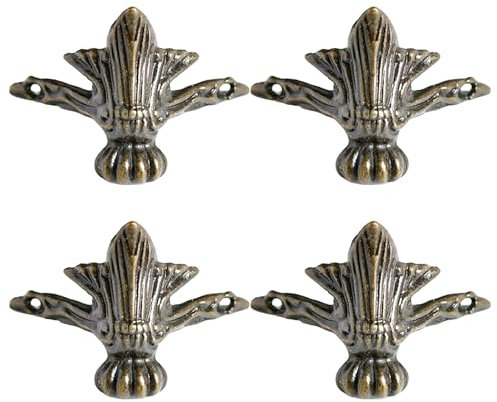 Whyzsjnclg Metallbeine für Möbel, 4pcs Metallmöbel Beine, antike Sofa dekorative Füße für Kleiderschrank Tee Tisch Arbeitstop Regale Bett