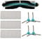 Kit de piezas de repuesto para robot aspirador Conga 1290/1390/1490 Y 1590 Kit de accesorios con 1 cepillo principal, 3 filtros, 4 cepillos laterales