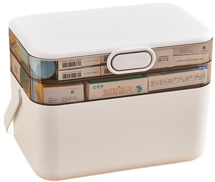 Medicine Storage Box - Medication Storage Box Organizer | Triple Layers Multi Grid | Household Medicine Cabinet | Case | Removable Storage Bins With Lid For Home, School, Office