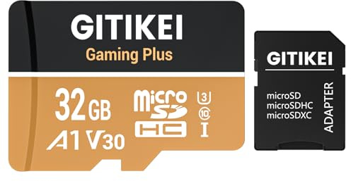 Micro SD Card 32GB High-Speed Performance (90MB/s Read, 25MB/s Write), Compatible with DSLR, Drone, Action Camera & Portable Devices（1 microSD Card +1 Adapter）