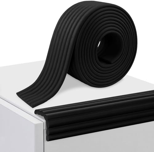 Kantenschutz Baby Selbstklebend 5M, Weicher Eckenschutz Baby aus Schaumstoff, Kinder Tischkantenschutz für Möbel, Bett, Fensterbank & Schreibtisch (Schwarz)