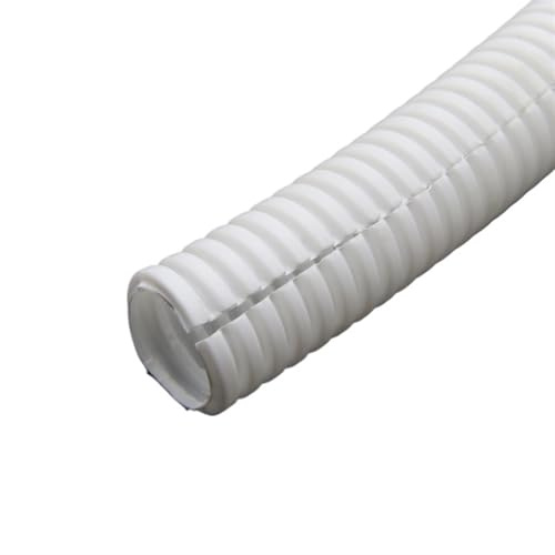 GuidNaurys Manicotto protettivo for tubi corrugati in plastica da 11,6 mm a 34,5 mm, tubo corrugato isolato in PP, tubo flessibile filettato Guaina curva(White,AD 25 x ID 20mm)