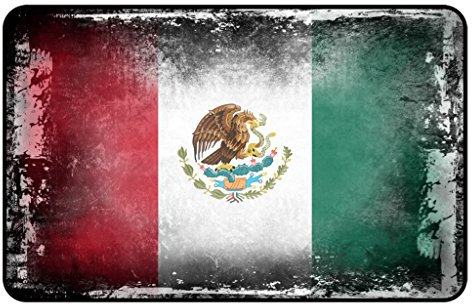Cadora Magnetschild Kühlschrankmagnet Flagge Mexico Shabby chic abgenutzt alt gebraucht