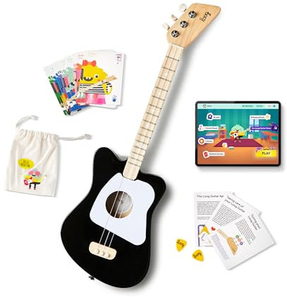 Loog, Mini-Akustikgitarre mit 3 Saiten Schwarz