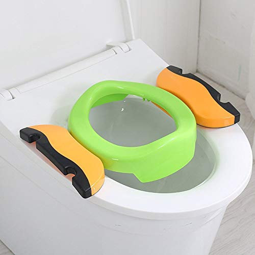 Faltbare Toilettensitze für Kinder/Baby, Tragbarer Reise WC Sitz, kinder-toilettensitz mit anti-rutsch-funktion, Kleinkind Töpfchentrainer von Colleer (Grün)